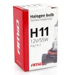 AMiO 01159 Bulb, spotlight H11 55W PGJ19-2 Halogen AUDI: A3 Hatchback, A4 B8 Avant, A4 B8 Saloon, MERCEDES-BENZ: E-Class T-modell, E-Class Coupe, GLA