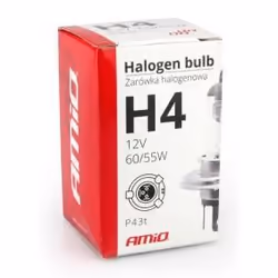 AMiO 01268 Bulb, spotlight H4 60/55W P43t Halogen VOLKSWAGEN: CADDY 4 Kasten, Polo V Hatchback, Transporter 5, MINI: Hatchback, Convertible, Clubman