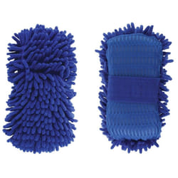 AMiO Cwash-08 01275 Car wash mitt 14 Color Wax black Microfibre blue