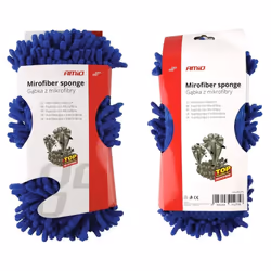 AMiO Cwash-08 01275 Car wash mitt 14 Color Wax black Microfibre blue