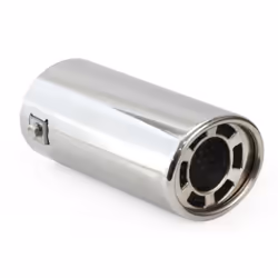 Tailpipe; AMiO; MT 006; 82 round, straight Stainless Steel 155