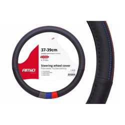 AMiO SWC-10 01368 Steering wheel cover black, blue, red, grey 37-39 Leatherette
