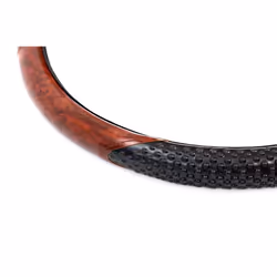 AMiO SWC-11 01369 Steering wheel cover black, brown 37-39 Leatherette wood effect