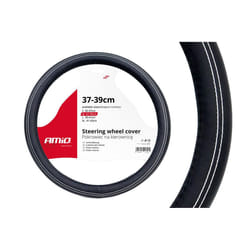AMiO SWC-15 01380 Steering wheel cover black, white 37-39 Leatherette