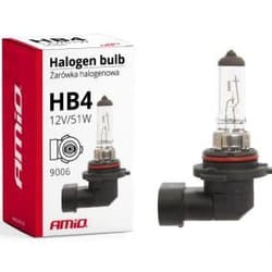 AMiO 01480 Bulb, spotlight HB4 51W 9006 Halogen VOLKSWAGEN: Touareg II, Amarok Pickup, Golf 5, MERCEDES-BENZ: E-Class T-modell, S-Class Coupe
