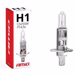 Light Bulbs; AMiO; Clear; H1 55 P14,5s Halogen transparent; for FORD, VAUXHALL, HONDA, AUDI, VOLKSWAGEN