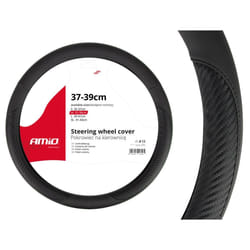 AMiO SWC-17 01694 Steering wheel cover black 37-39 Leatherette, Polyester