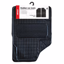 AMiO RCM-01 01709 Floor mat set Rubber Front and Rear 4 black Tailored VOLKSWAGEN: Passat B6 Saloon, PEUGEOT: 206 Hatchback, 206 SW