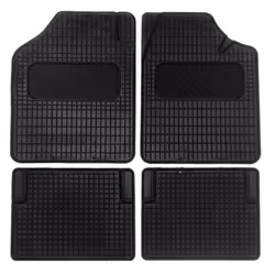 Floor mat set; AMiO; RCM-02; Rubber Front and Rear 4 black Tailored; for TOYOTA, VOLKSWAGEN, PEUGEOT, MERCEDES-BENZ, OPEL