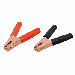 Battery charger crocodile clips; AMiO; Copper coated -