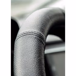 AMiO 01768 Steering wheel cover black 41-43 Leather