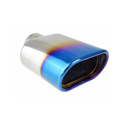 AMiO MT 019BLC 02191 Tailpipe silver, blue Wide, oval Stainless Steel 168, 152 56