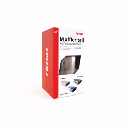 AMiO MT 019BLC 02191 Tailpipe silver, blue Wide, oval Stainless Steel 168, 152 56