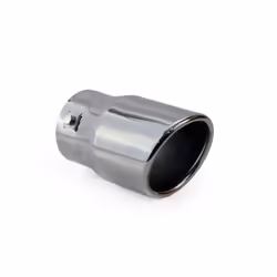 Tailpipe; AMiO; MT 007BC; 90 round, oval Stainless Steel 150, 120 78