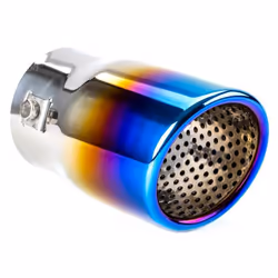 Tailpipe; AMiO; MT 017BLC; 76 blue Stainless Steel 130, 100 63