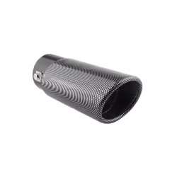 Tailpipe; AMiO; MT 020C; 86 dark straight, oval Stainless Steel 165, 150 63