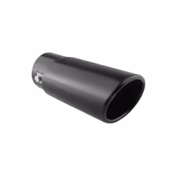 Tailpipe; AMiO; MT 020B; 86 black straight, oval Stainless Steel 165, 150 63