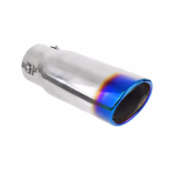 Tailpipe; AMiO; MT 021BLC; 86 blue straight, oval Stainless Steel 204, 186 65