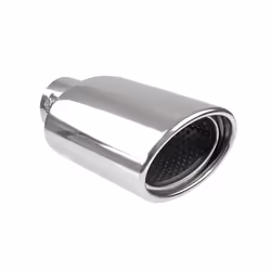 Tailpipe; AMiO; MT 023; 120 straight, oval Stainless Steel 180, 166 58