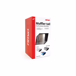 AMiO MT 023 02355 Tailpipe 120 straight, oval Stainless Steel 180, 166 58