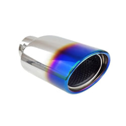 AMiO MT 023BLC 02356 Tailpipe 120 blue straight, oval Stainless Steel 180, 166 58
