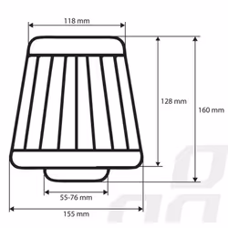 AMiO 02546 Sports Air Filter 55-76, 118