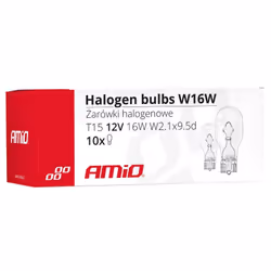 AMiO 02549 Light Bulbs Crystal clear 12 16 T15 WY16W  W2.1x9.5d AUDI: A3 Sportback, A3 Hatchback, SEAT: Leon III Hatchback, Leon III ST