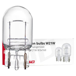 AMiO 02551 Light Bulbs 12 21 T20 21W W3x16d AUDI: A3 Sportback, A3 Hatchback, A1 Sportback, VOLKSWAGEN: Polo V Hatchback, GOLF 6, Golf 7