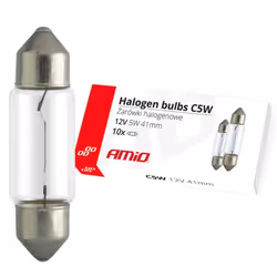 Bulb; AMiO; 12 5 C5W S8,5d 41 Interior Trim, outer, Licence Plate Light; for FORD, MERCEDES-BENZ, BMW, VOLKSWAGEN, AUDI