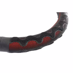 AMiO SWC-25-M 02562 Steering wheel cover black 37-39 Plastic, Leatherette