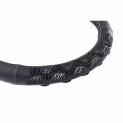 AMiO SWC-26-M 02563 Steering wheel cover black 37-39 Leatherette, Plastic