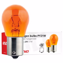AMiO AMBER 02573 Light Bulbs Orange 21 PY21W BA15s Halogen AUDI: A3 Sportback, A3 Hatchback, A4 B8 Avant, BMW: 3 Saloon, 1 Hatchback, X3