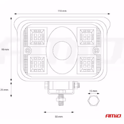 AMiO 02659 Worklight LED 3400  red