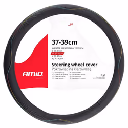 Steering wheel cover; AMiO; SWC-42; black 37-39