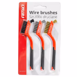 AMiO 02827 Wire Brush Steel, Nylon, Brass
