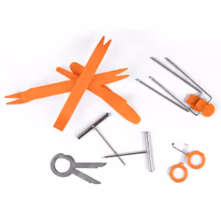 Mounting Lever Set; AMiO; Radio and Clip Removal Tool; 12 Blister Pack Nylon, Metal