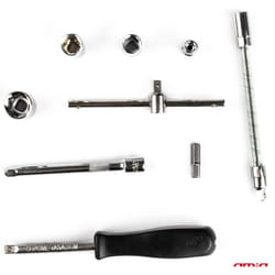 AMiO 03136 Socket set 46 Chrome Vanadium Steel 1/4 Hexagon, Inner rectangle, Torx, Phillips-head (PH), Pozidriv (PZ)