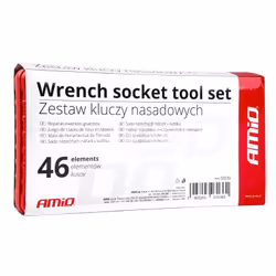 AMiO 03136 Socket set 46 Chrome Vanadium Steel 1/4 Hexagon, Inner rectangle, Torx, Phillips-head (PH), Pozidriv (PZ)