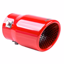 Tailpipe; AMiO; 017; red straight, oval Stainless Steel