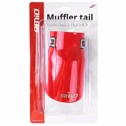 AMiO 017 03168 Tailpipe red straight, oval Stainless Steel