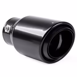 Tailpipe; AMiO; MT 024B; black straight, oval Stainless Steel