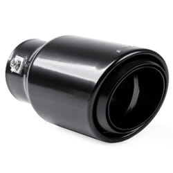 AMiO MT 024B 03169 Tailpipe black straight, oval Stainless Steel