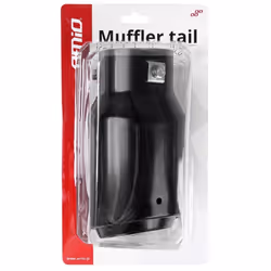AMiO MT 024B 03169 Tailpipe black straight, oval Stainless Steel