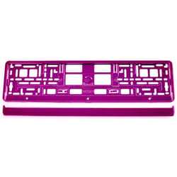 AMiO 03176 Number plate holder pink Coated frameless