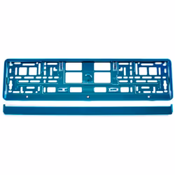 Number plate holder; AMiO; Turquoise Coated frameless