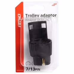 AMiO 03211 Towbar Socket 12 black caravans