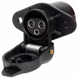 Towbar Socket; AMiO; 3 black caravans, tractor with lid