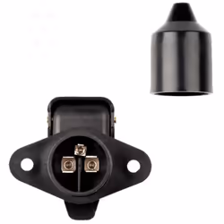 AMiO 03212 Towbar Socket 3 black caravans, tractor with lid