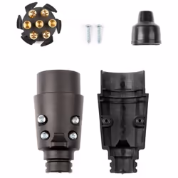 AMiO 03215 Towbar Socket 7 PVC black caravans