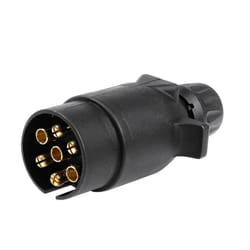 AMiO 03216 Towbar Socket 7 Plastic black caravans, Passenger cars, camper vans